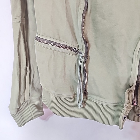 Free People Moto Stretch Olive jacket. Medium - Picture 5 of 7